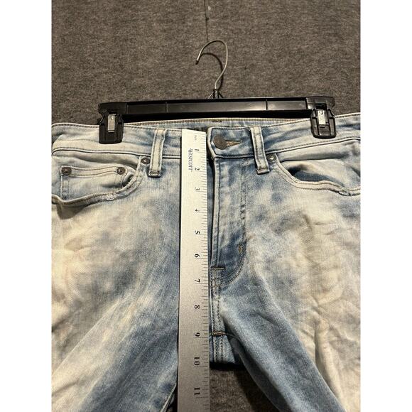 American Eagle Jeans Mens 28x30 AirFlex Slim Straight Low Rise‎ Light Wash Fade - Picture 3 of 8